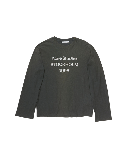 ACNE STUDIOS STOCKHOLM 1996 LONG-SLEEVE T-SHIRT — FADED BLACK — front view