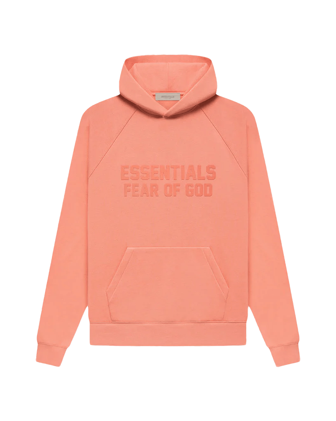 ESSENTIALS HOODIE — CORAL — front