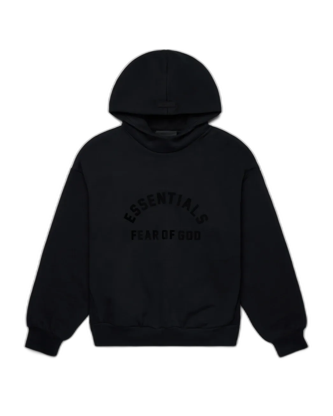 ESSENTIALS SS23 ARCH LOGO HOODIE — JET BLACK — view 1