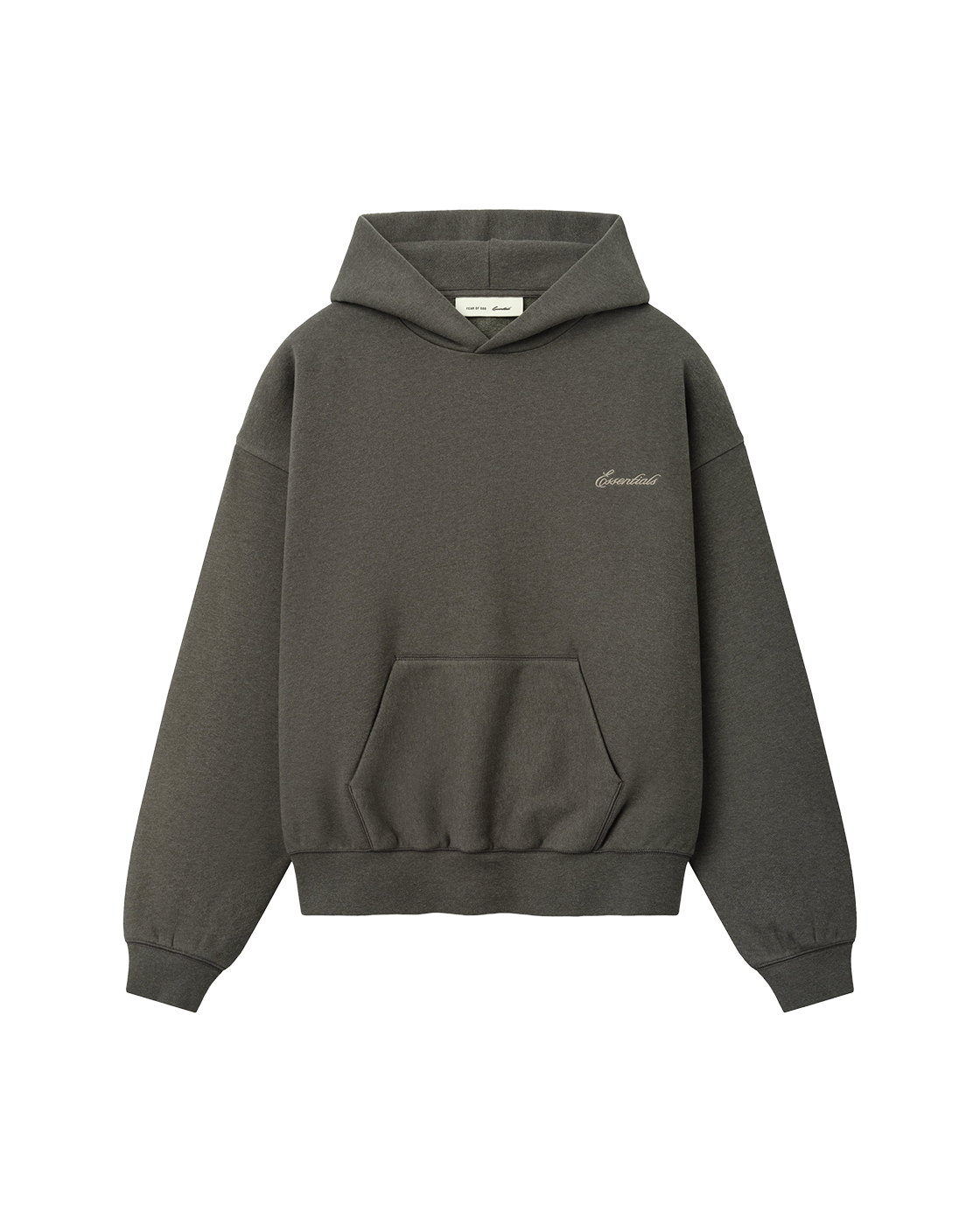 essentials fw26 signature classic hoodie — ash heather — product view 1