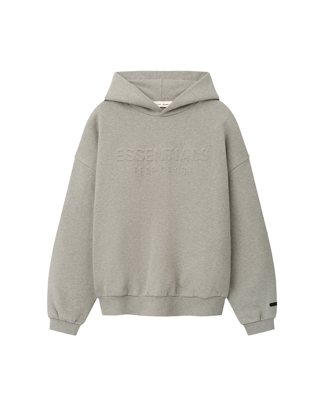 essentials fw26 embossed 90s relaxed hoodie — warm heather — product view 1