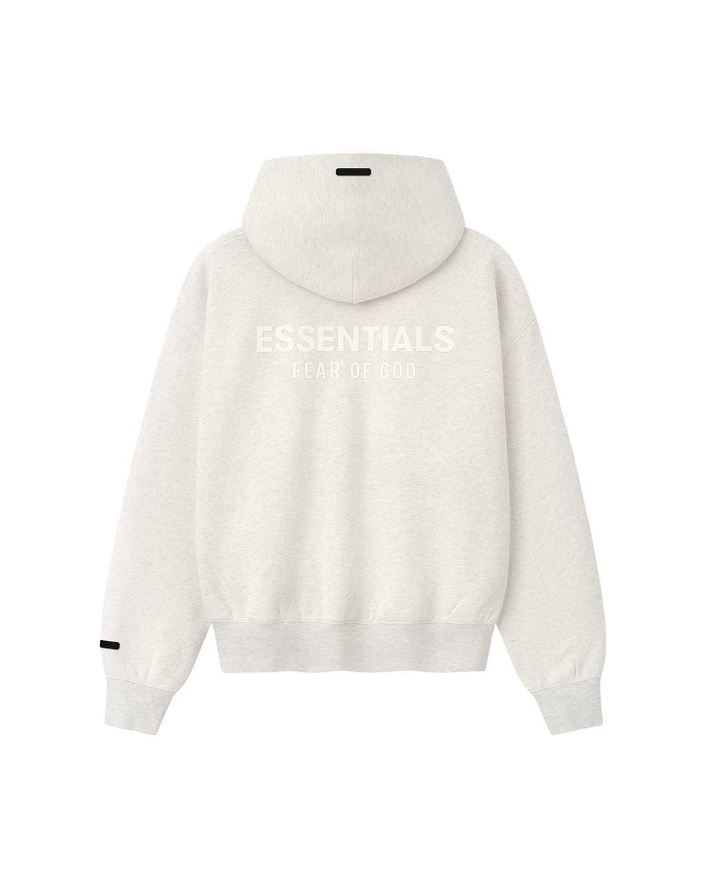 essentials fw26 classic zip-up hoodie — oatmeal heather — product view 2