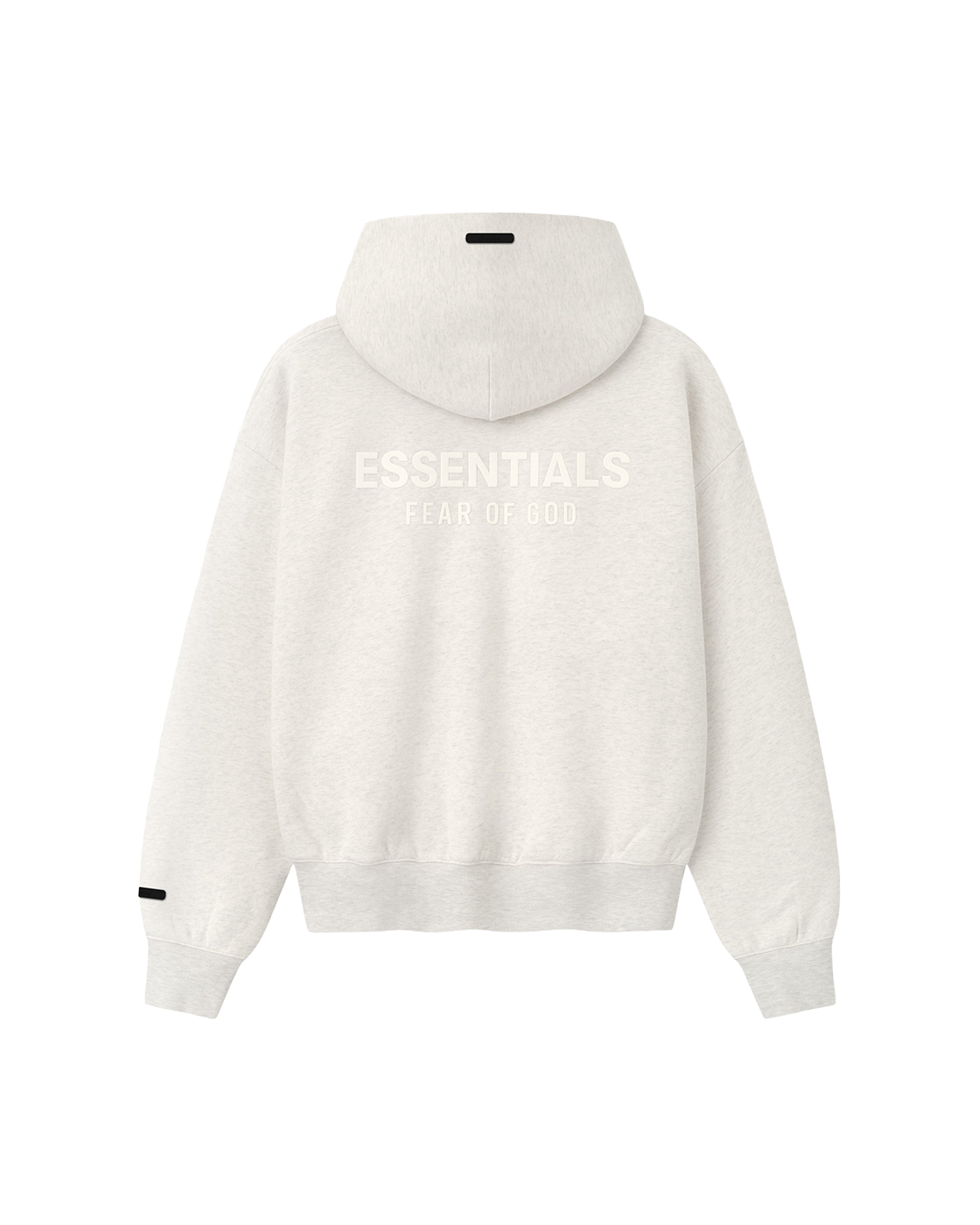 essentials fw26 classic zip-up hoodie — oatmeal heather — product view 2