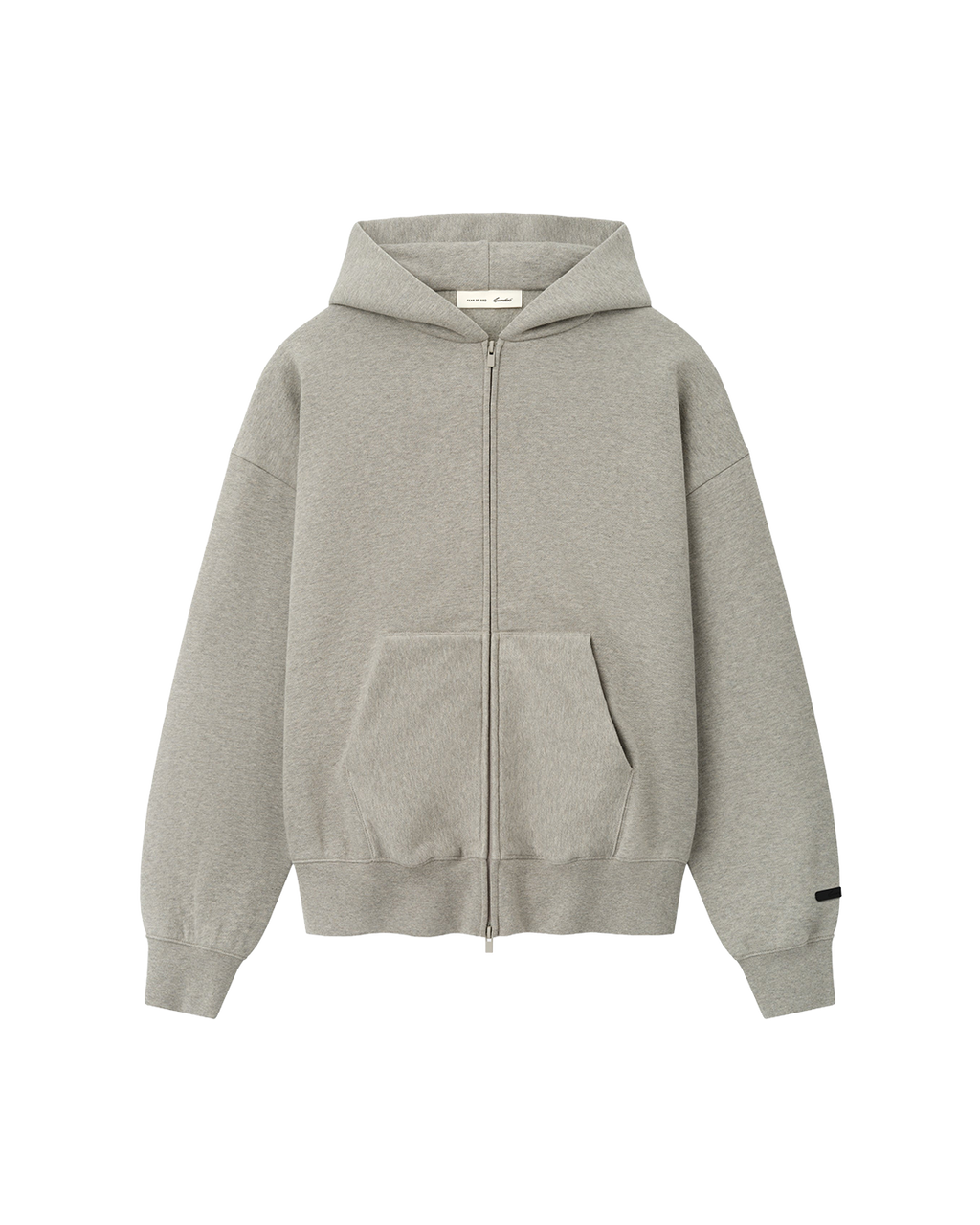 essentials fw26 classic zip-up hoodie — warm heather — product view 1