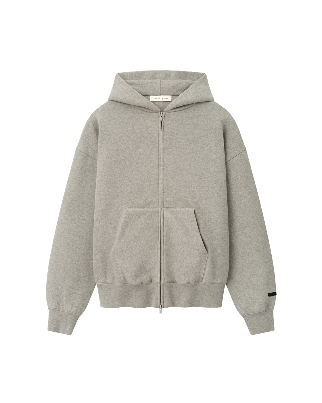 essentials fw26 classic zip-up hoodie — warm heather — product view 1