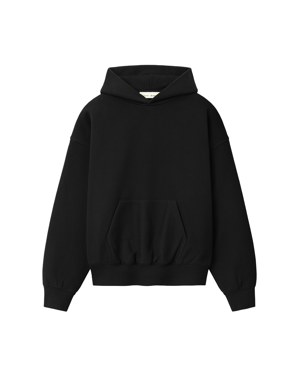 essentials fw26 classic hoodie — black — product view 1