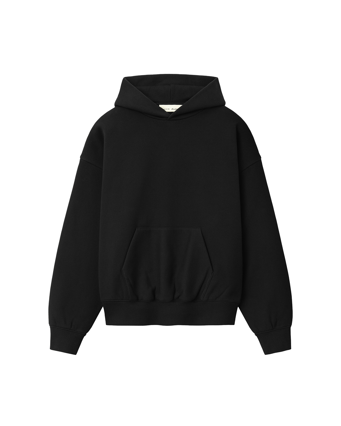 essentials fw26 classic hoodie — black — product view 1