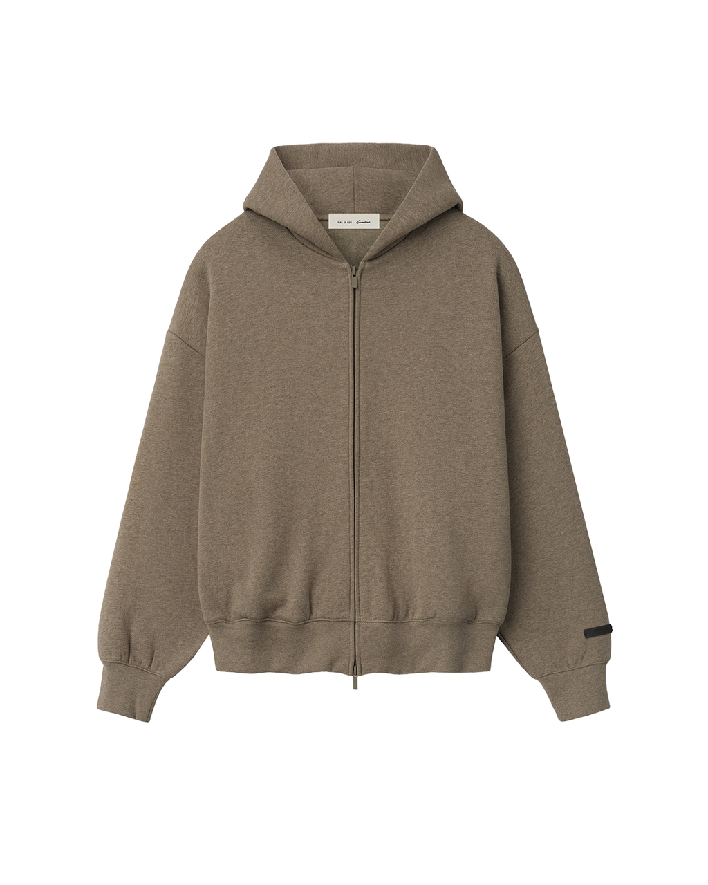 essentials ss26 classic zip-up hoodie — homestead heather — product view 1