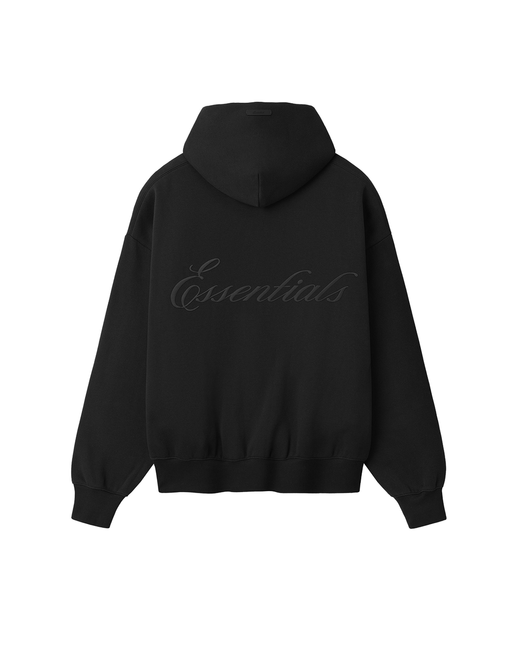 essentials ss26 signature classic zip-up hoodie — vintage black — product view 2