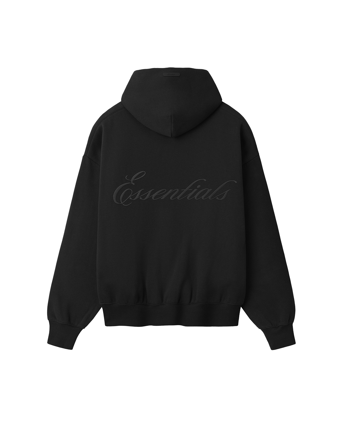 essentials ss26 signature classic zip-up hoodie — vintage black — product view 2