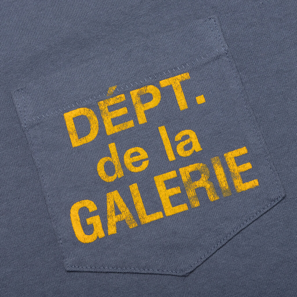 GALLERY DEPT. De La Galerie Pocket Long Sleeve — Navy — detail view