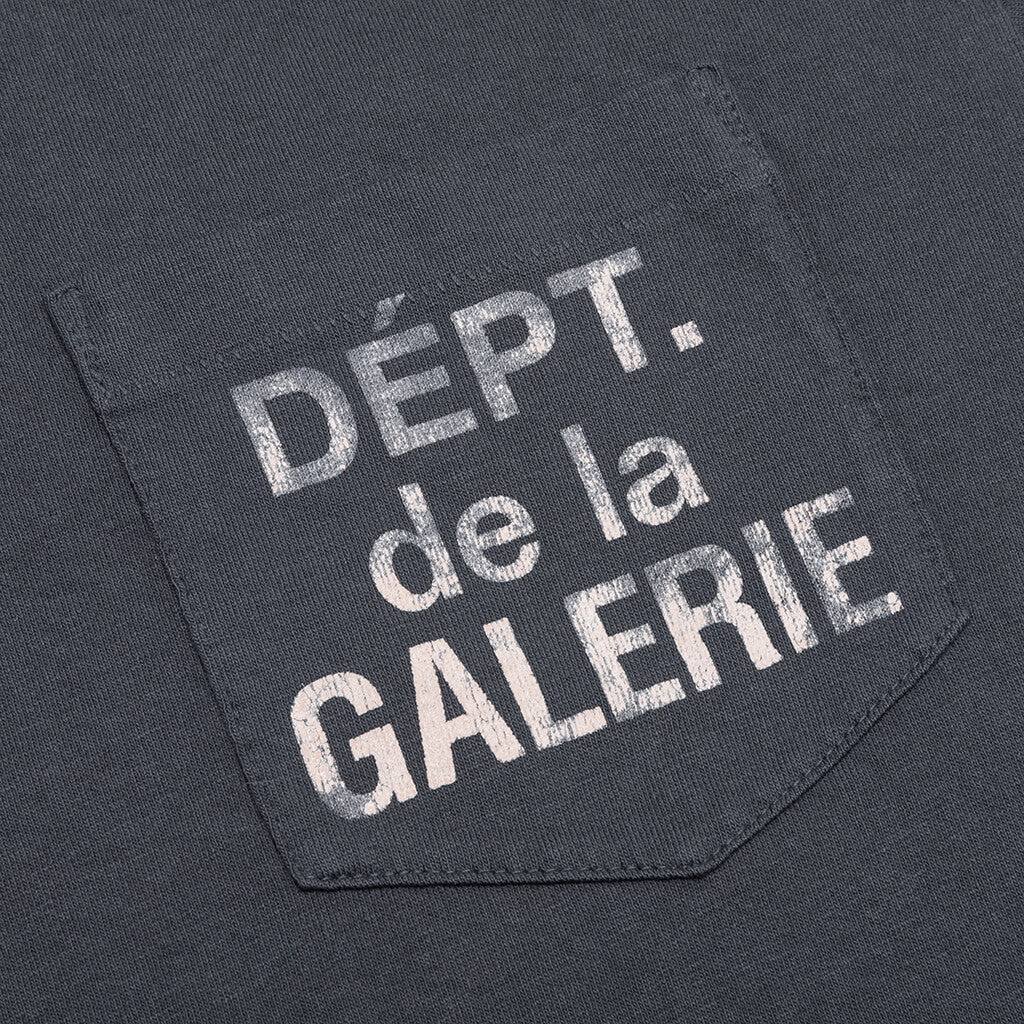 GALLERY DEPT. De La Galerie Pocket Long Sleeve — Black — detail view