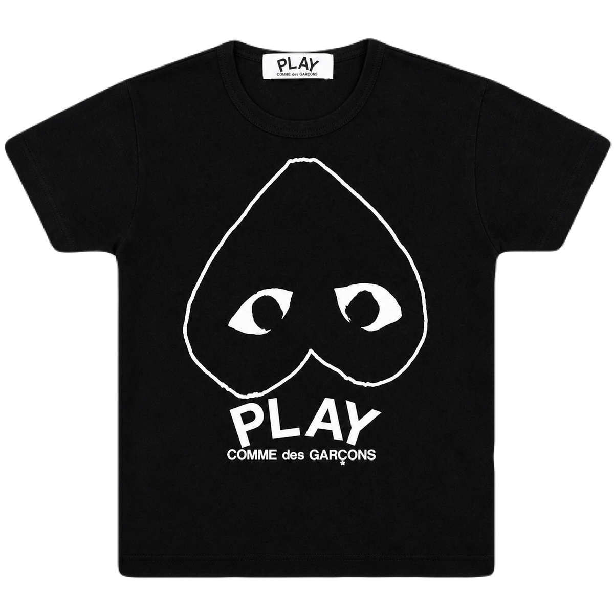 CDG Play Inverted Heart Tee - Black