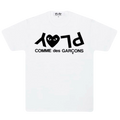 CDG Play Inverted Logo Tee – White