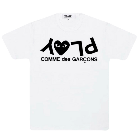 CDG Play Inverted Logo Tee – White