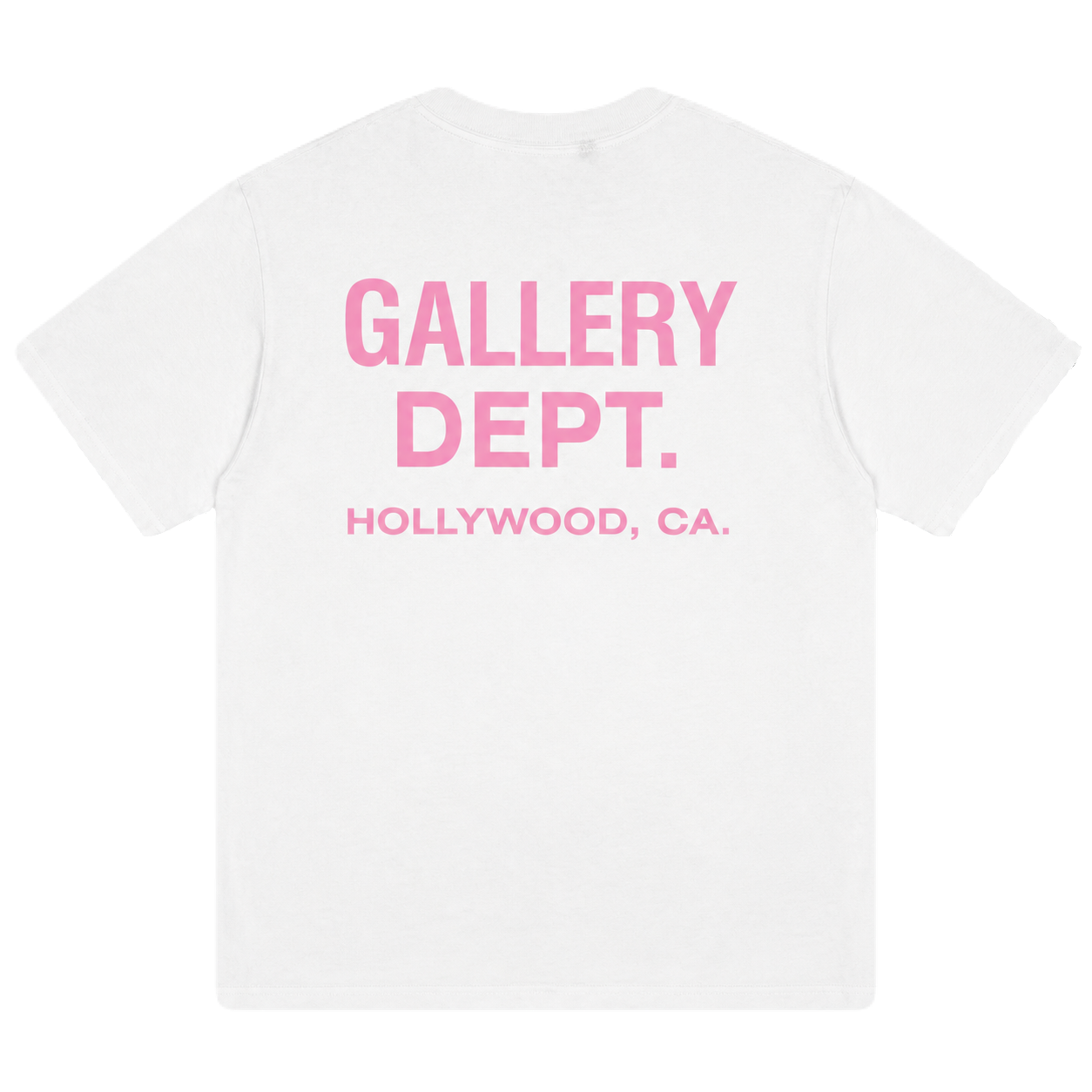 Gallery Dept Pink Logo Tee – White