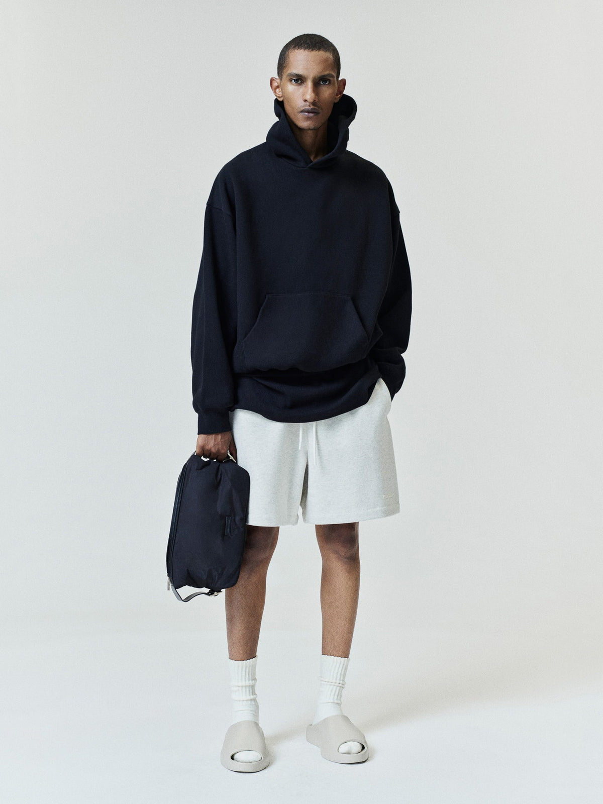 essentials fw26 classic hoodie — black — product view 6