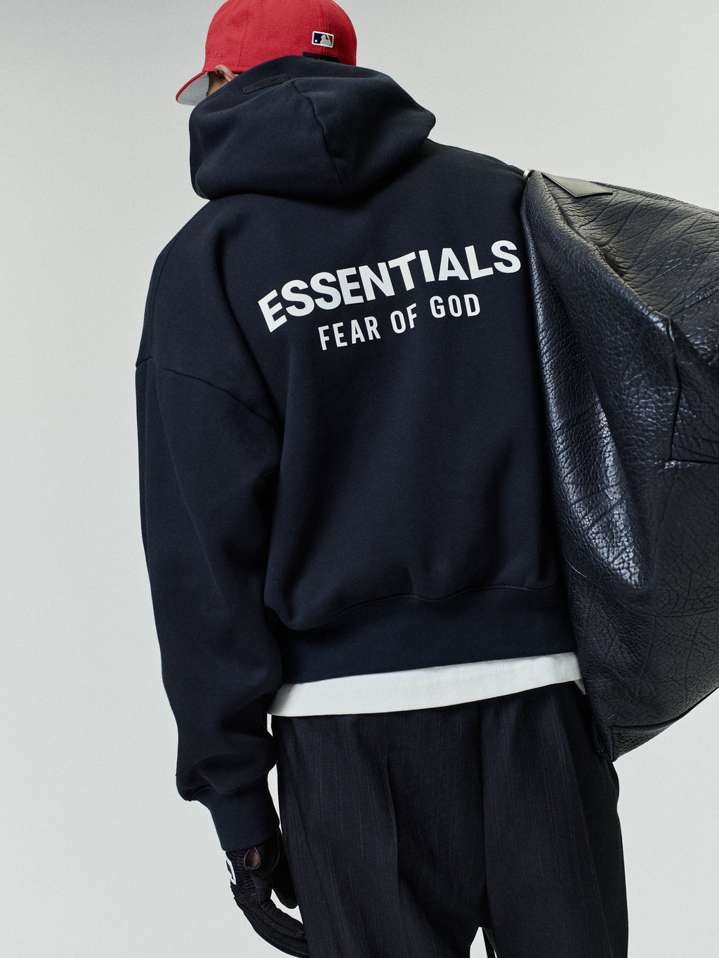 essentials ss26 classic hoodie — vintage black — product view 5