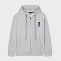 Polo Ralph Lauren Polo Bear Full-Zip Hoodie — Light Grey — Front