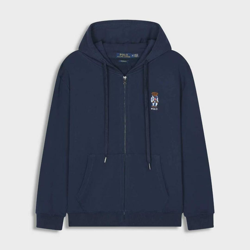 Polo Ralph Lauren Polo Bear Full-Zip Hoodie — Navy — Front