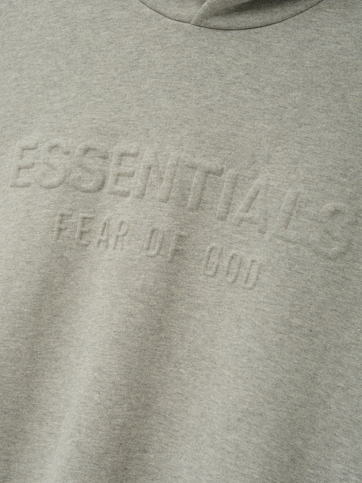 essentials fw26 embossed 90s relaxed hoodie — warm heather — product view 4