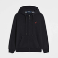 Polo Ralph Lauren Classic Full-Zip Hoodie — Black / Red Logo — Front
