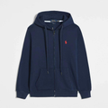 Polo Ralph Lauren Classic Full-Zip Hoodie — Navy / Red Logo — Front