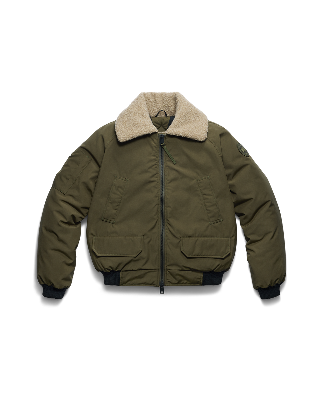 Canada Goose Chilliwack Aviator Bomber Jacket — Military Green — Front, garment only
