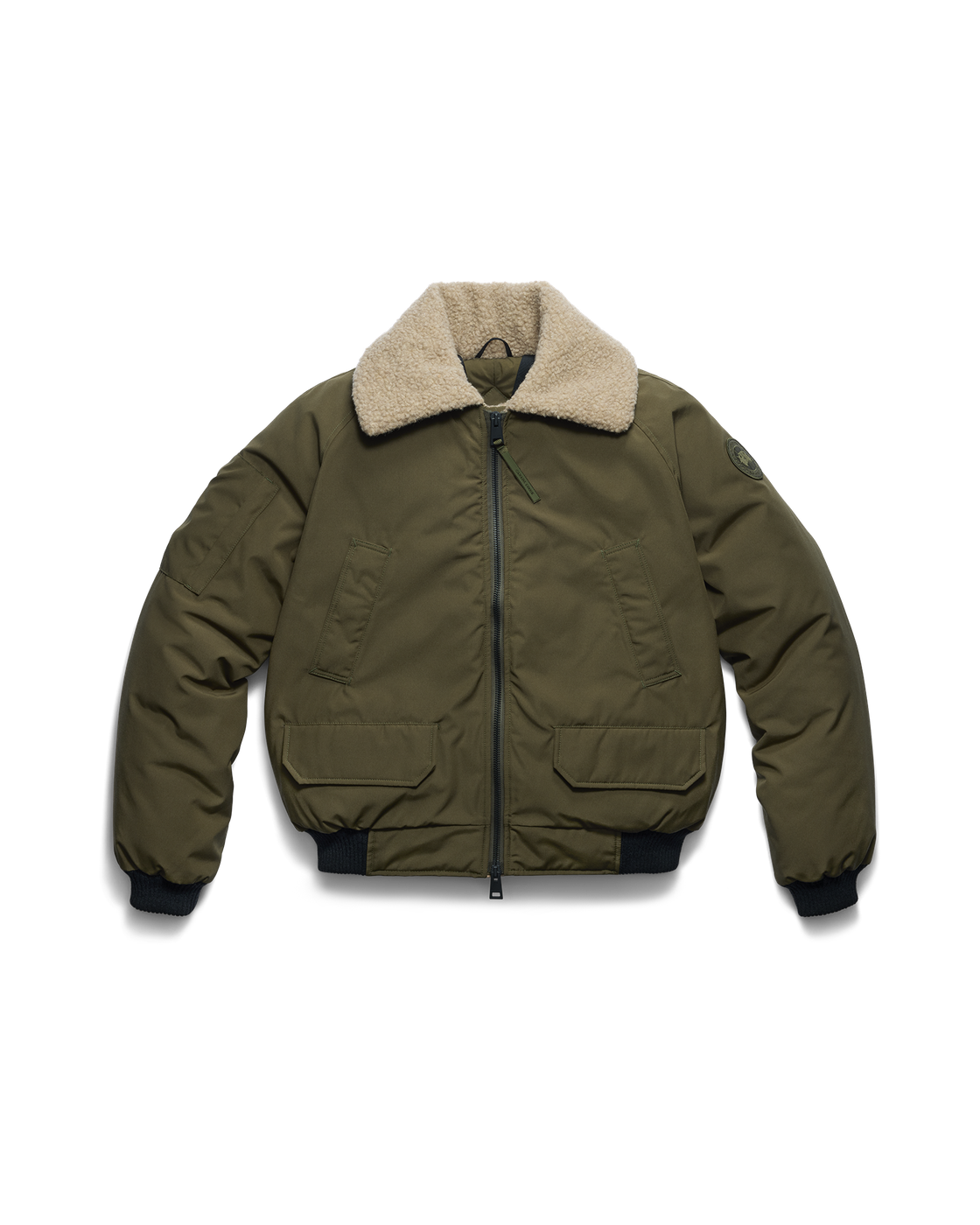 Canada Goose Chilliwack Aviator Bomber Jacket — Military Green — Front, garment only