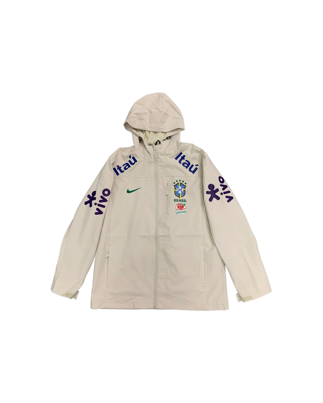 Nike Brazil Hooded Jacket — Cream — transparent front