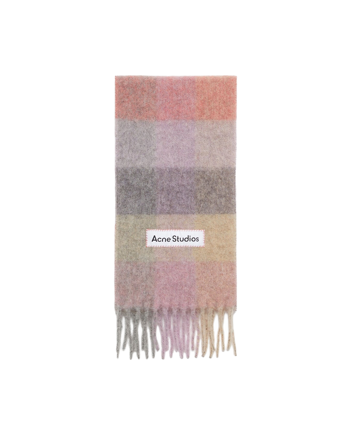 Acne Studios Checked Scarf - Fuchsia / Lilac / Pink