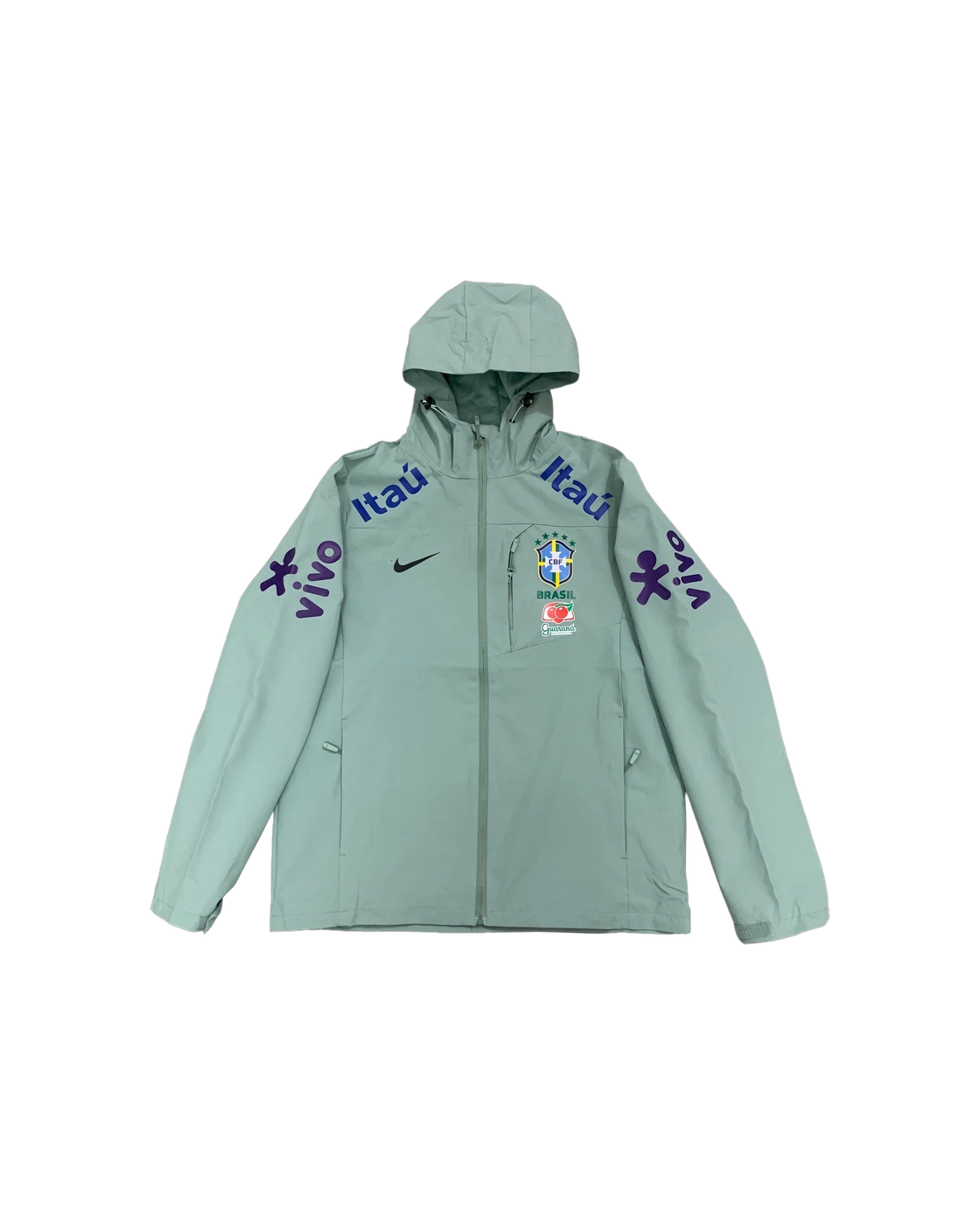 Nike Brazil Hooded Jacket — Mint Green — transparent front