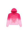SP5DER OG Web Ombré Hoodie — Pink — Front