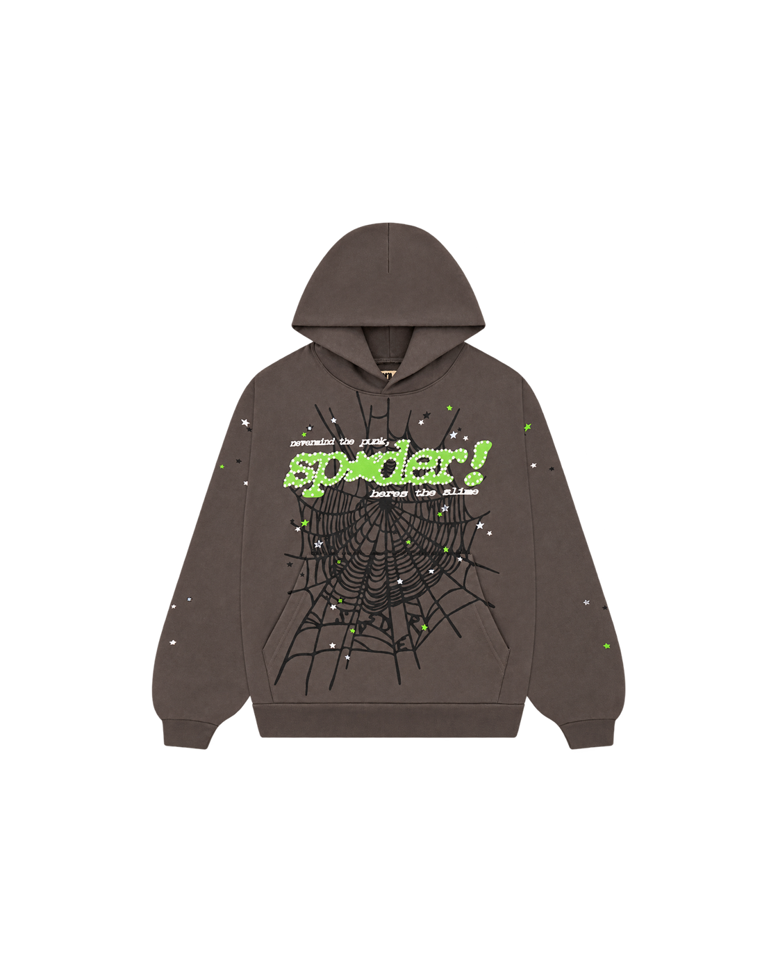 SP5DER Star Web Hoodie — Slate Grey — Front