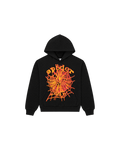 SP5DER OG Web V2 Hoodie — Black / Orange — Front