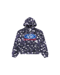 SP5DER R5cing Camo Zip-Up Hoodie — Blue Camo — Front