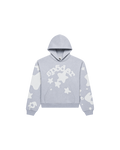 SP5DER Beluga V2 Star-Print Hoodie — Heather Grey — Front
