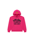 SP5DER Angel Number Hoodie — Pink — Front