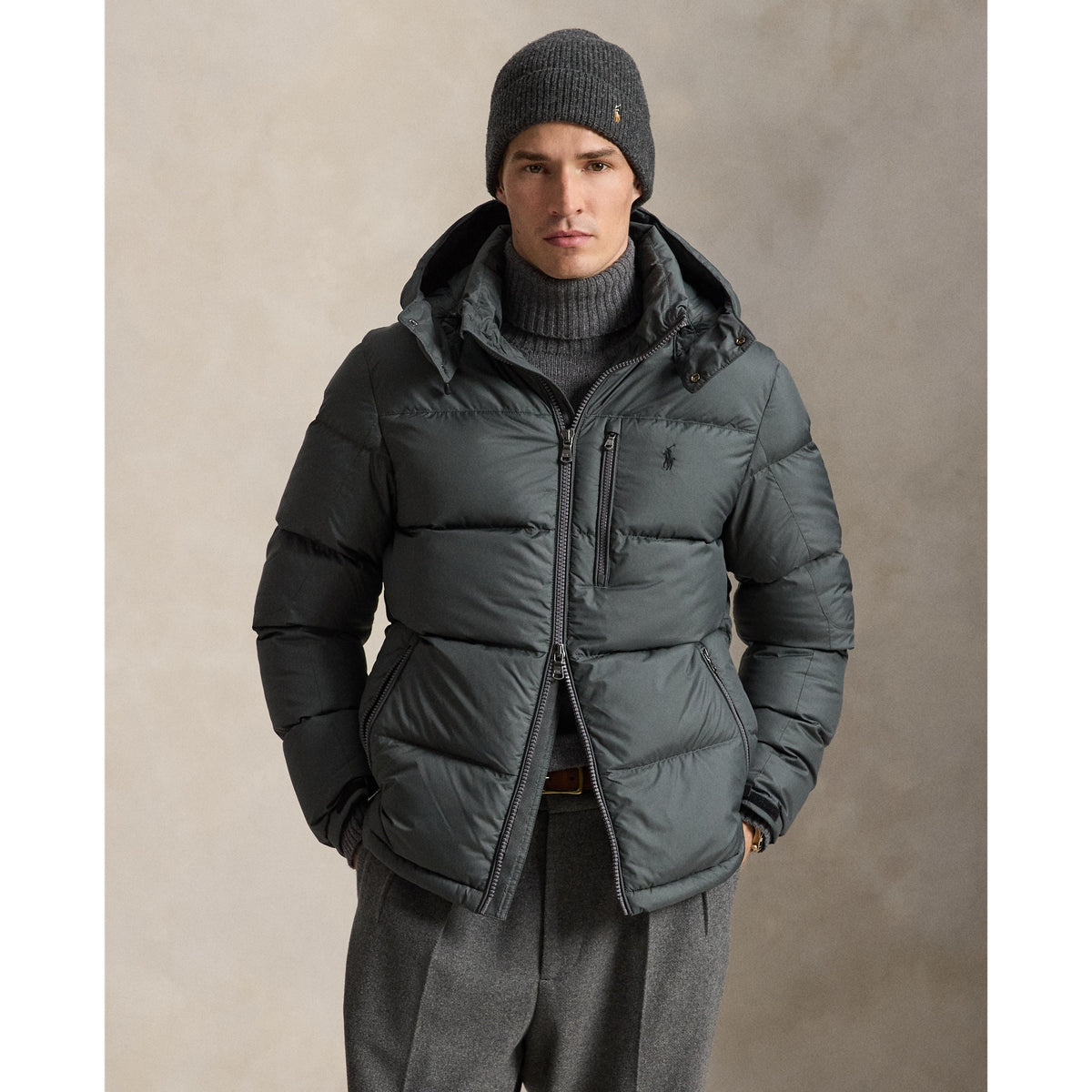 Polo Ralph Lauren Gorham Matte Down Jacket — Charcoal Grey — product view 2