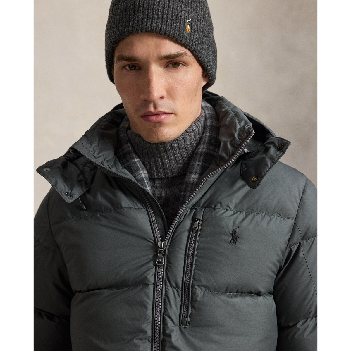 Polo Ralph Lauren Gorham Matte Down Jacket — Charcoal Grey — product view 5