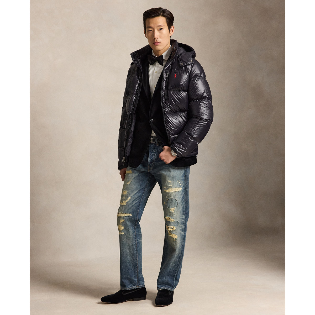 Polo Ralph Lauren Gorham Glossy Down Jacket — Polo Black — product view 3