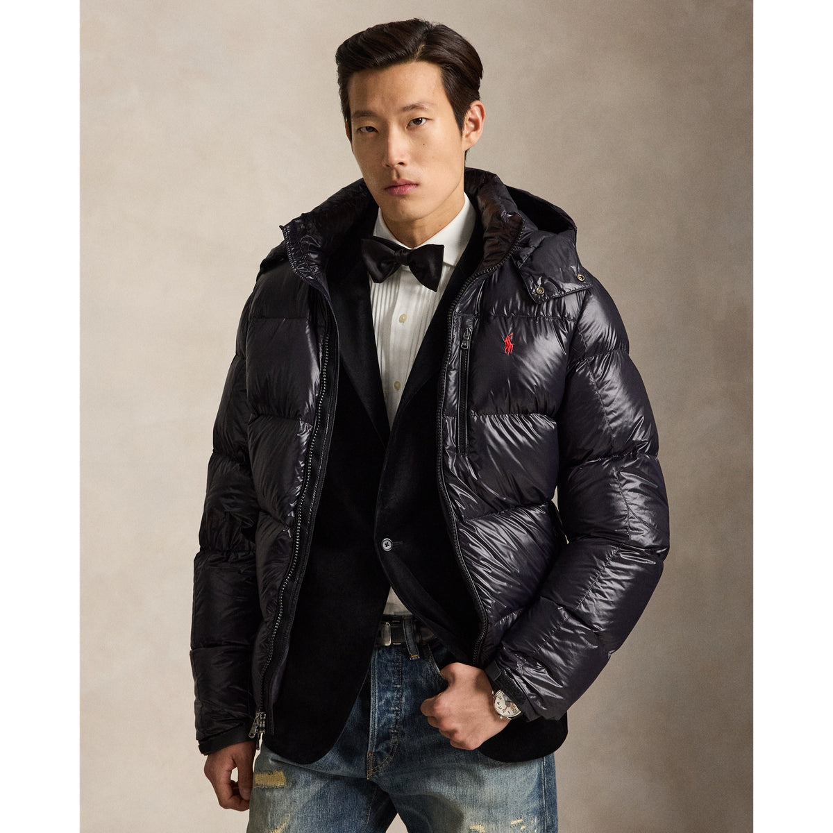 Polo Ralph Lauren Gorham Glossy Down Jacket — Polo Black — product view 2