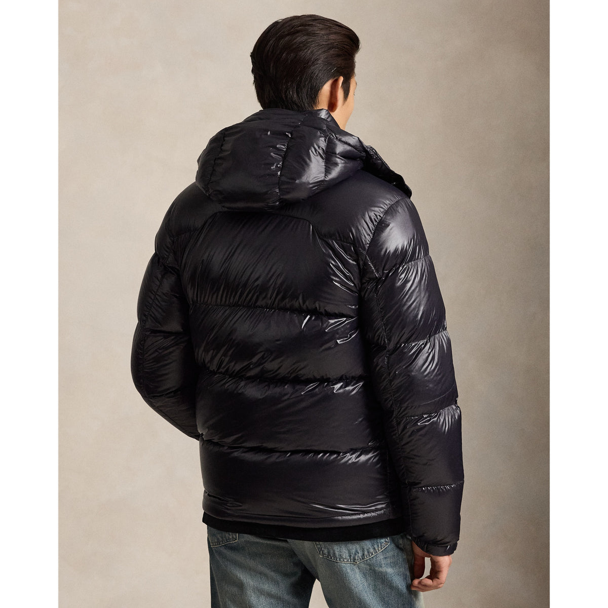 Polo Ralph Lauren Gorham Glossy Down Jacket — Polo Black — product view 4
