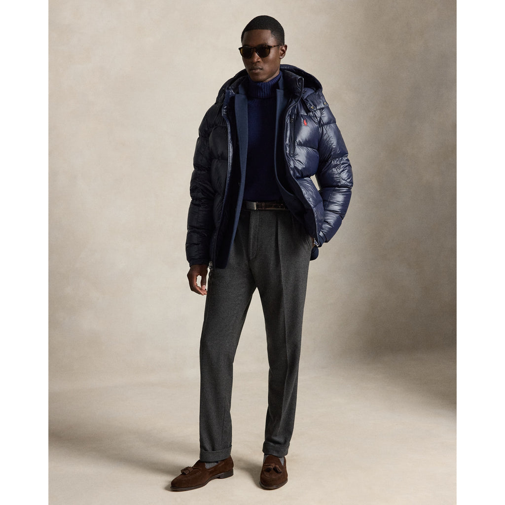 Polo Ralph Lauren Gorham Glossy Down Jacket — Collection Navy — product view 3