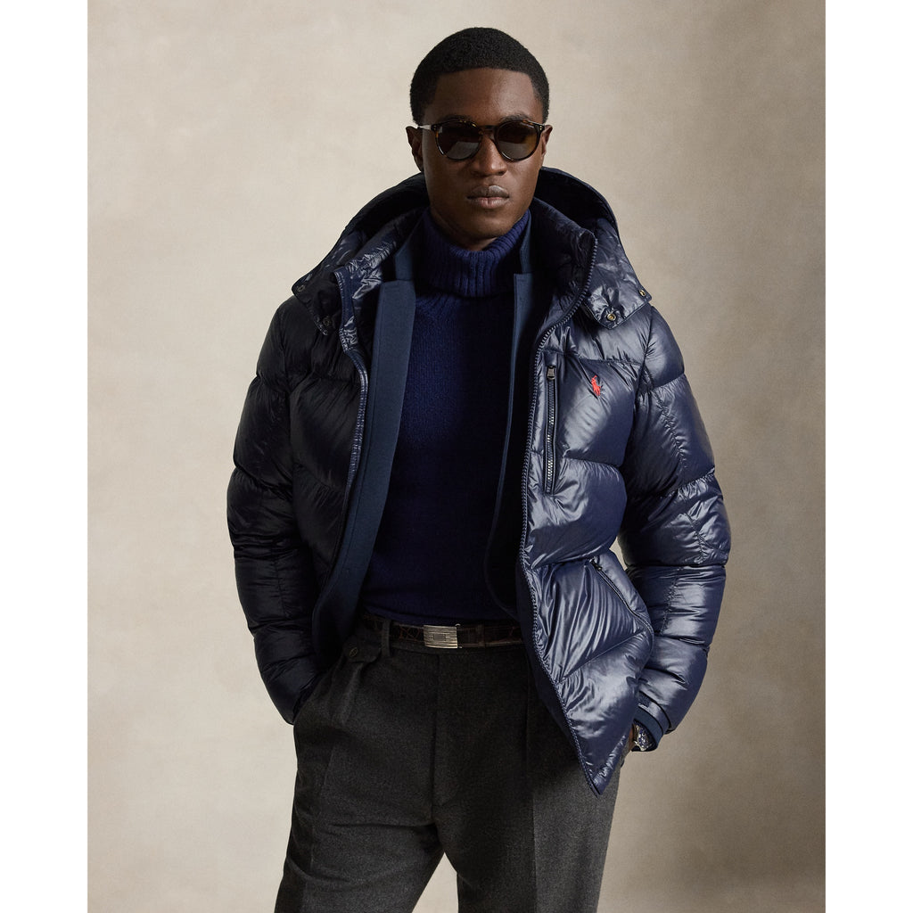 Polo Ralph Lauren Gorham Glossy Down Jacket — Collection Navy — product view 2