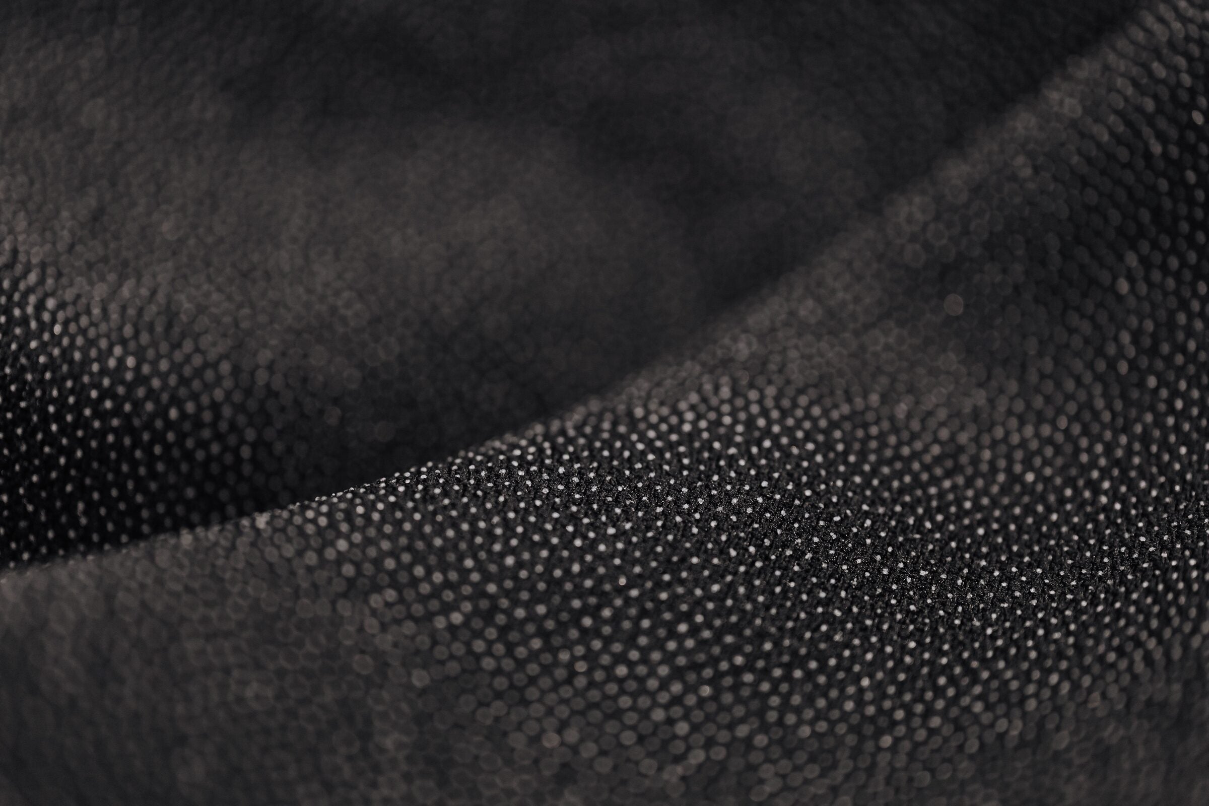 Close-up detail of textured black fabric